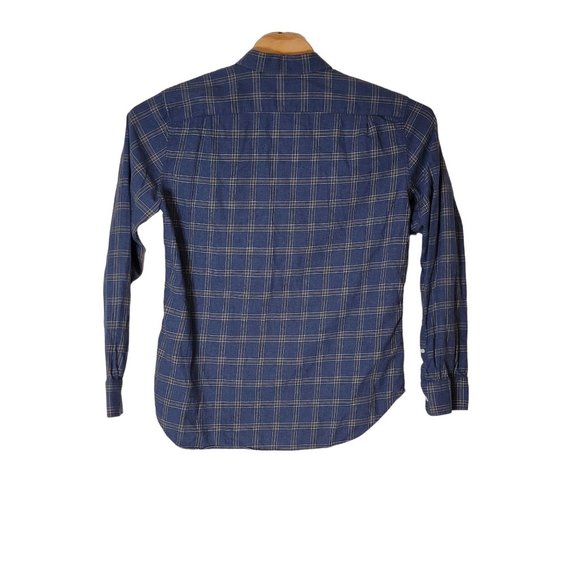 Bonobos Button Down Long Sleeve Flannel Shirt Blue Plaid Large - Picture 2 of 5